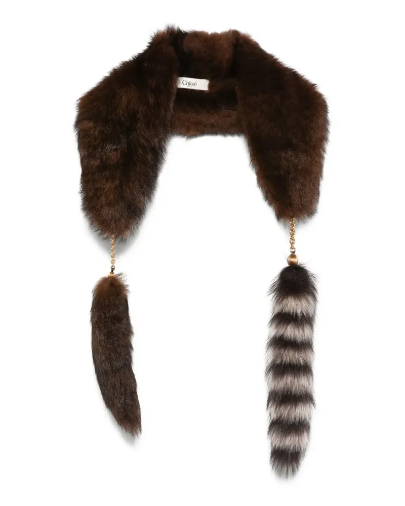 Chloé Schal aus Shearling - Braun Braun