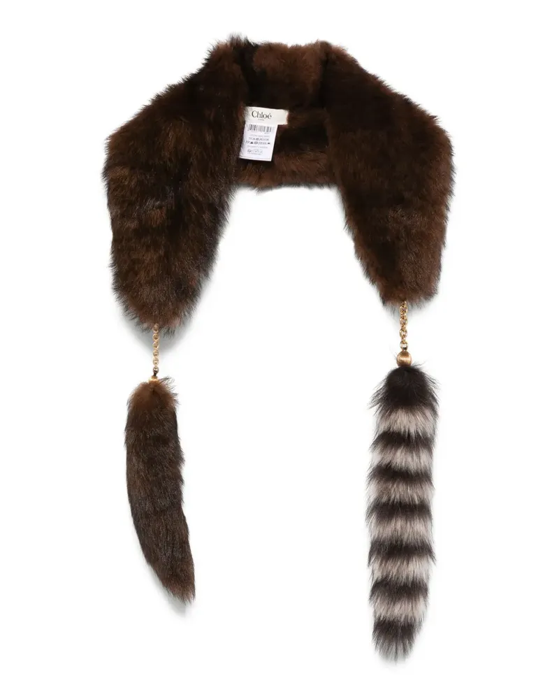 Chloé shearling scarf - Braun Braun