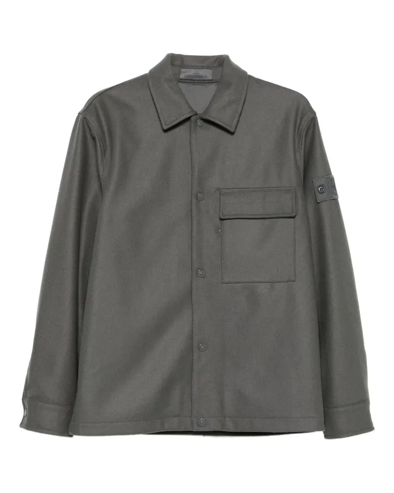 Stone Island Hemdjacke mit aufgesetzten Taschen - Grau Grau