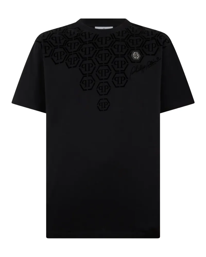 Philipp Plein monogram round-neck T-shirt - Schwarz Schwarz