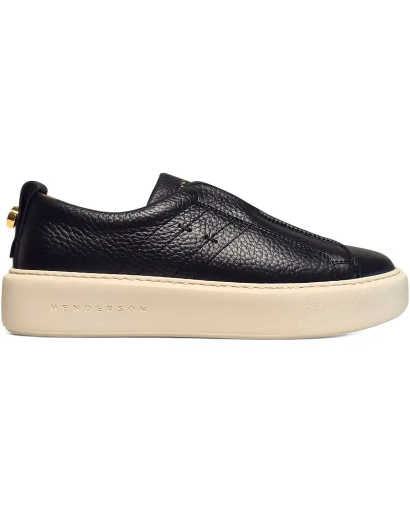 Henderson Slip-On-Sneakers aus Leder - Schwarz Schwarz