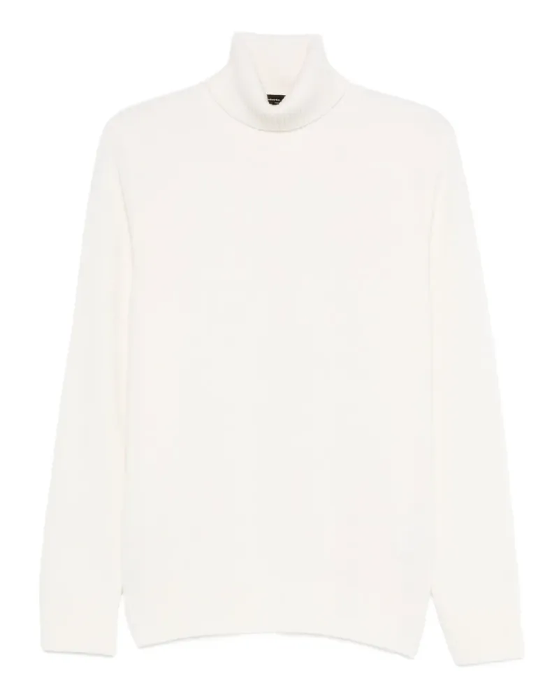 Roberto Collina Gerippter Rollkragenpullover - Weiß Weiß
