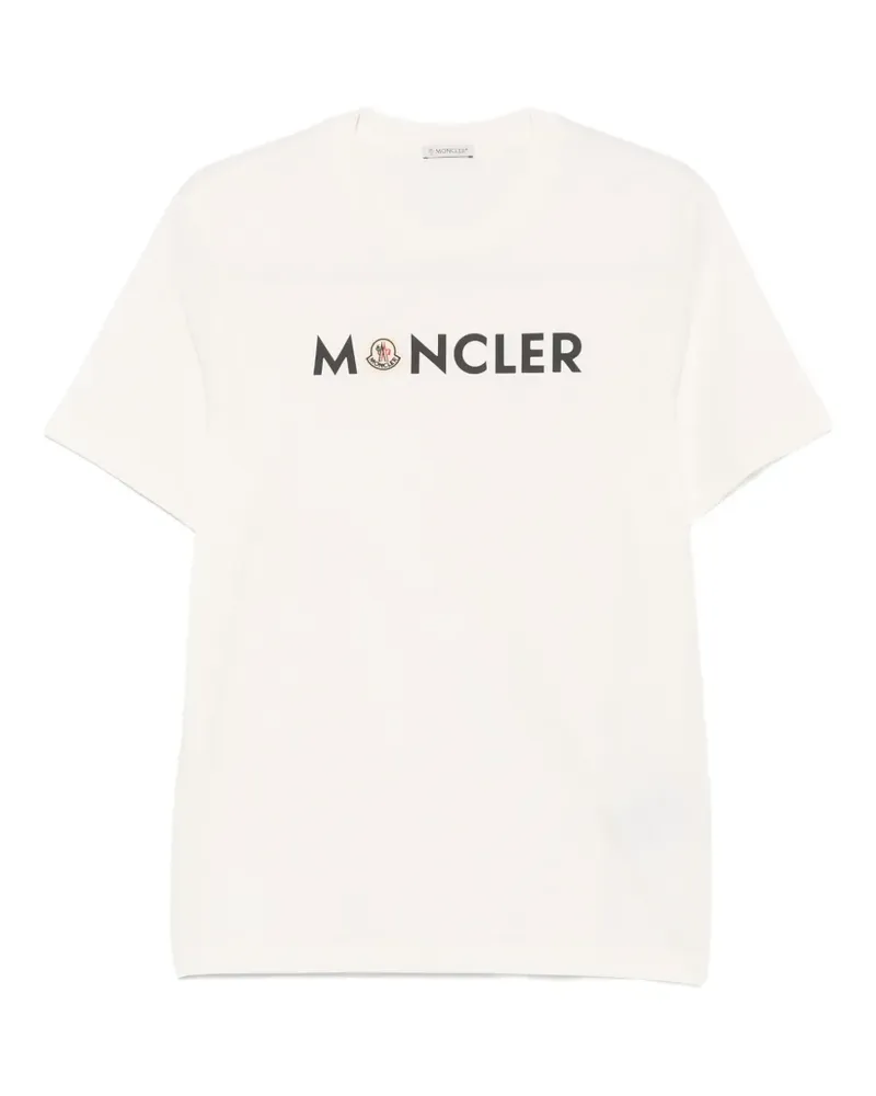 Moncler logo-print short-sleeve T-shirt - Nude Nude