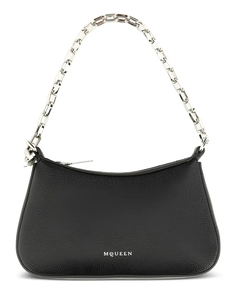 Alexander McQueen T-Bar Schultertasche aus Leder - Schwarz Schwarz