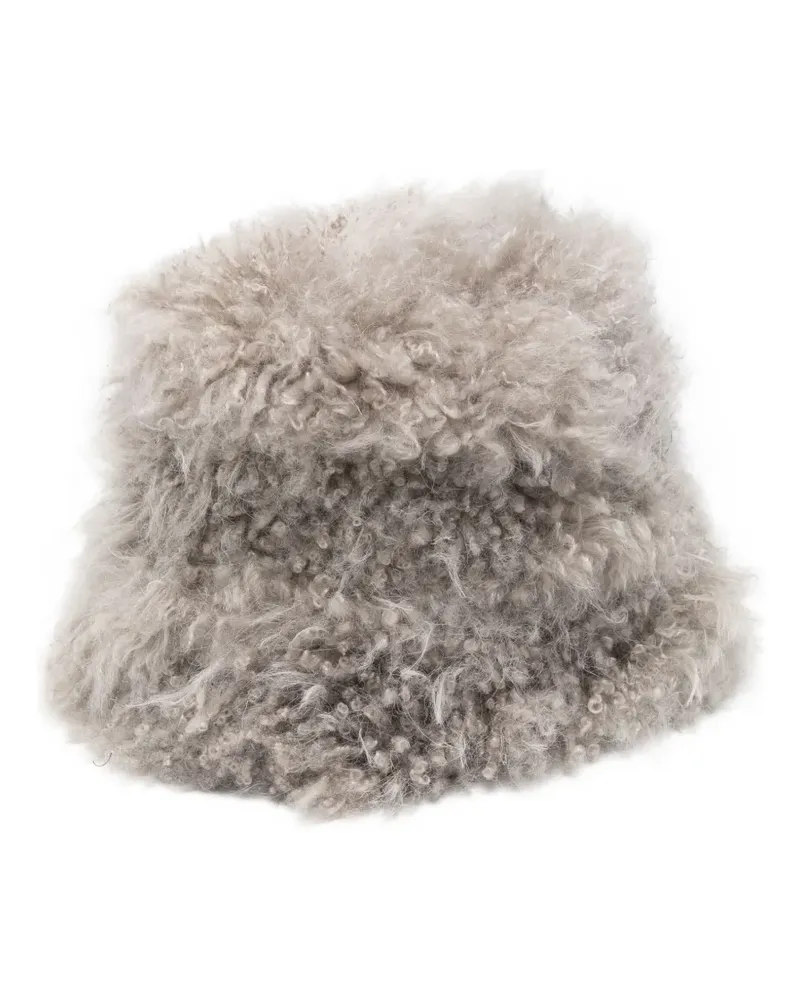 Simonetta Ravizza Fischerhut aus Shearling - Grau Grau