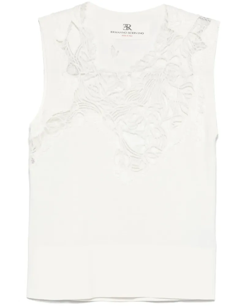 Ermanno Scervino Besticktes Top - Weiß Weiß