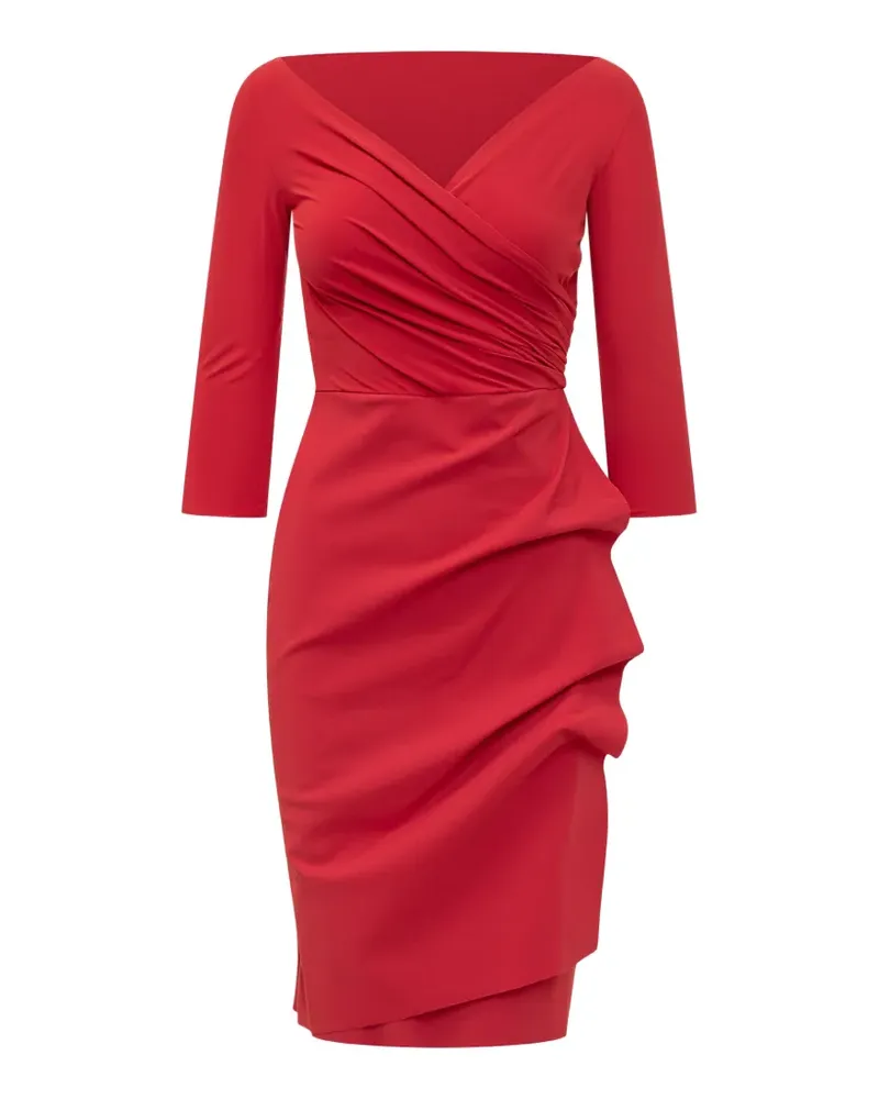 Chiara Boni ruffled v-neck dress - Rot Rot