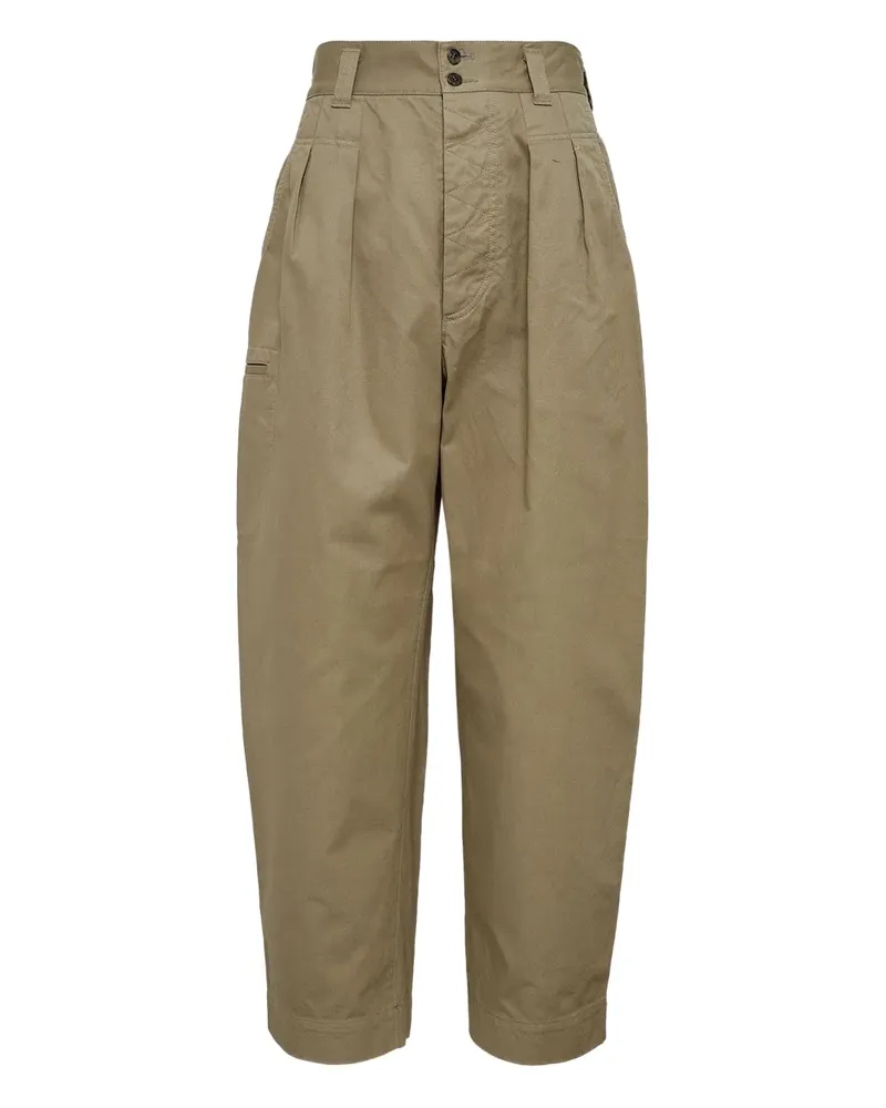 Comme des Garçons pleated cotton trousers - Nude Nude