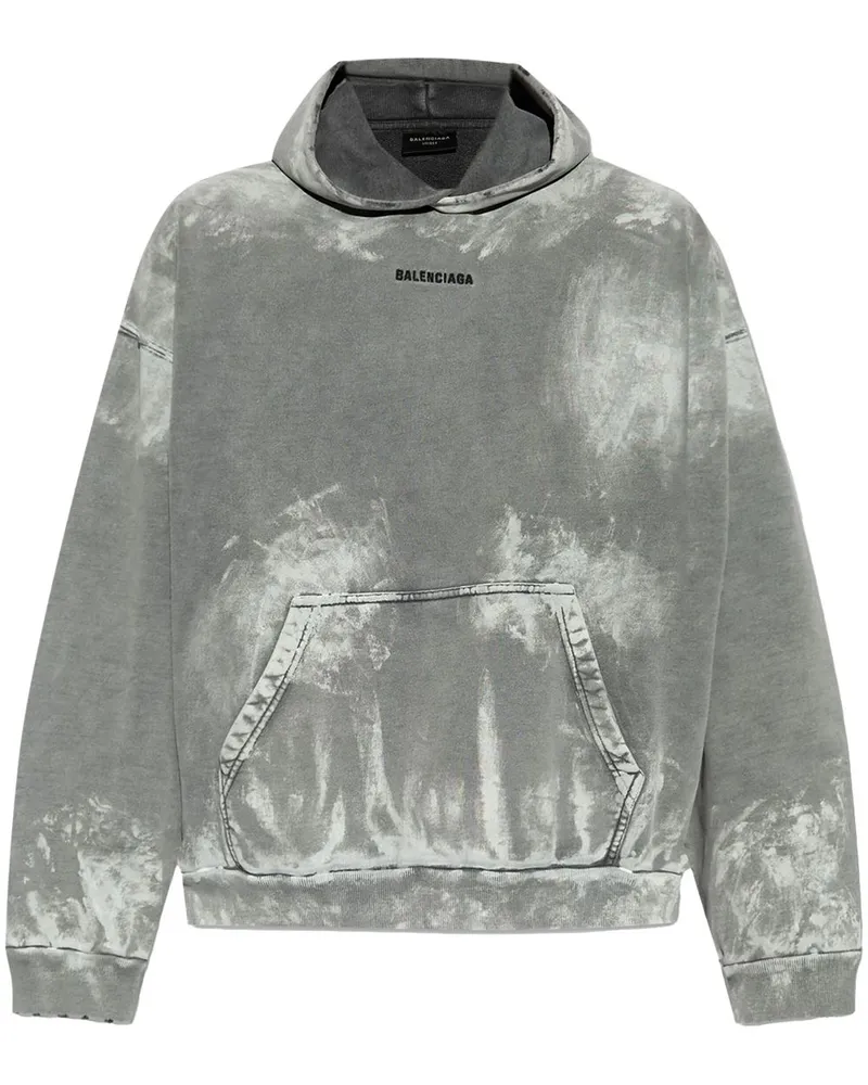 Balenciaga Hoodie mit Flecken-Effekt - Grau Grau