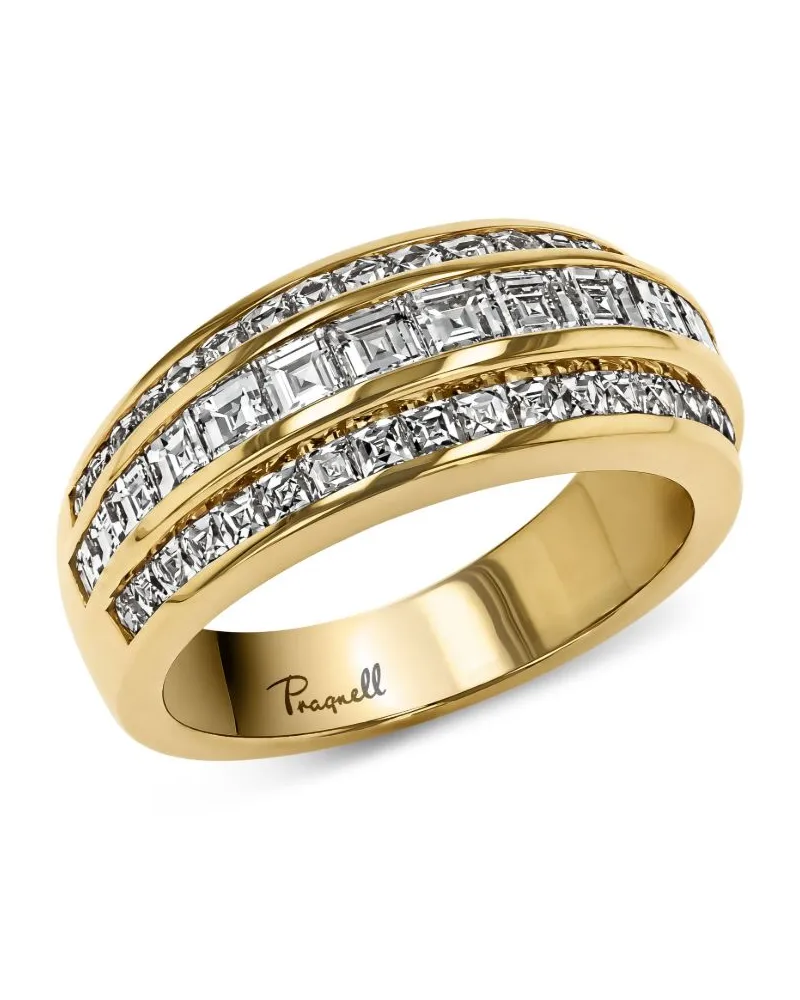Pragnell 18kt Manhattan Gelbgoldring mit Diamanten Gold