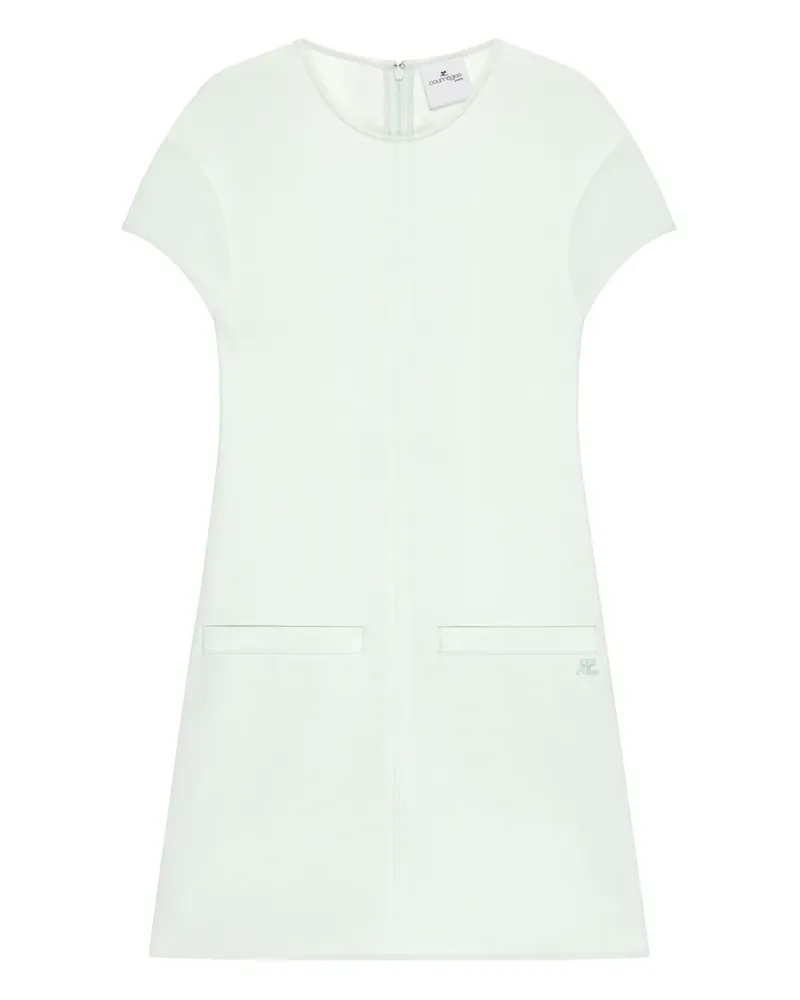 Courrèges Minikleid mit eingefassten Taschen - Grün Grün