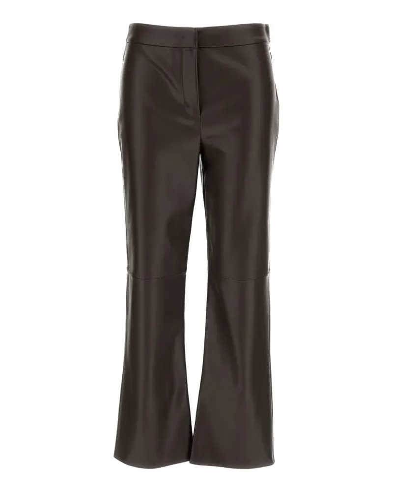 Max Mara Max Mara Sublime Slim-Fit-Hose in Lederoptik - Braun Braun