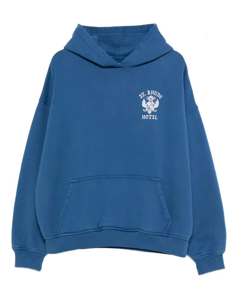RHUDE Hoodie mit grafischem Print - Blau Blau