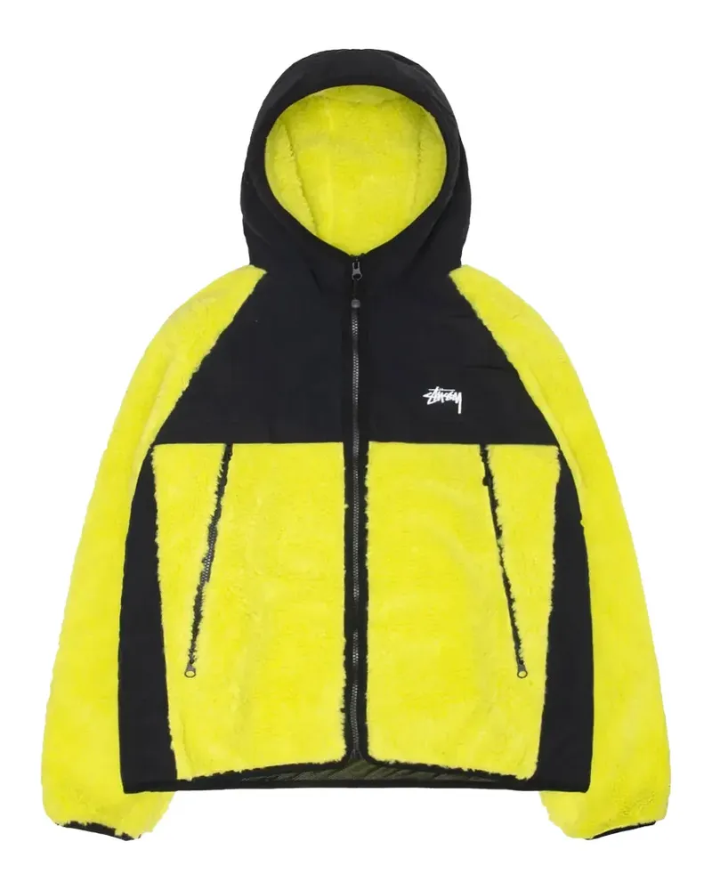 Stüssy Sherpa-Kapuzenjacke - Gelb Gelb