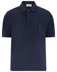 Ferragamo Poloshirt mit Logo-Stickerei Blau