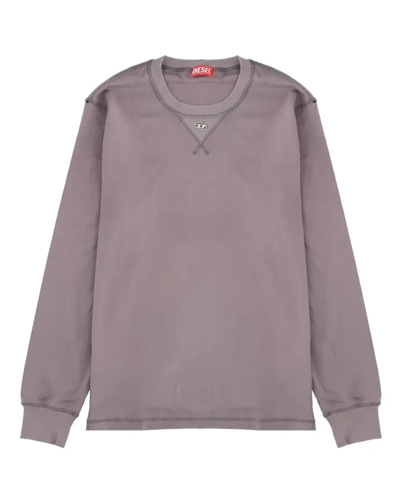 Diesel Pullover mit Logo-Schild - Grau Grau