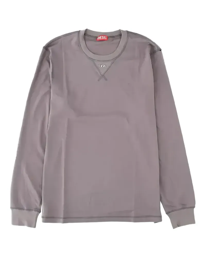Diesel Pullover mit Logo-Schild - Grau Grau