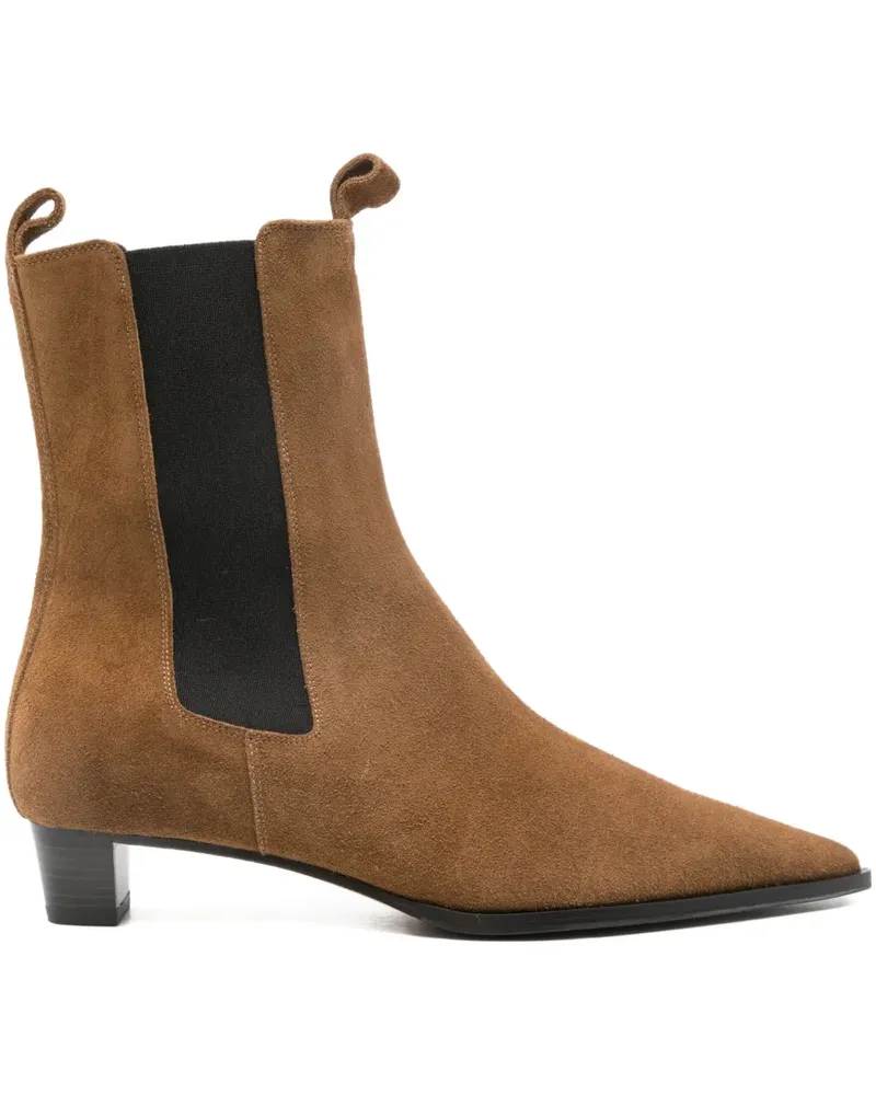 aeyde Kiki Chelsea-Boots aus Wildleder 30mm - Braun Braun
