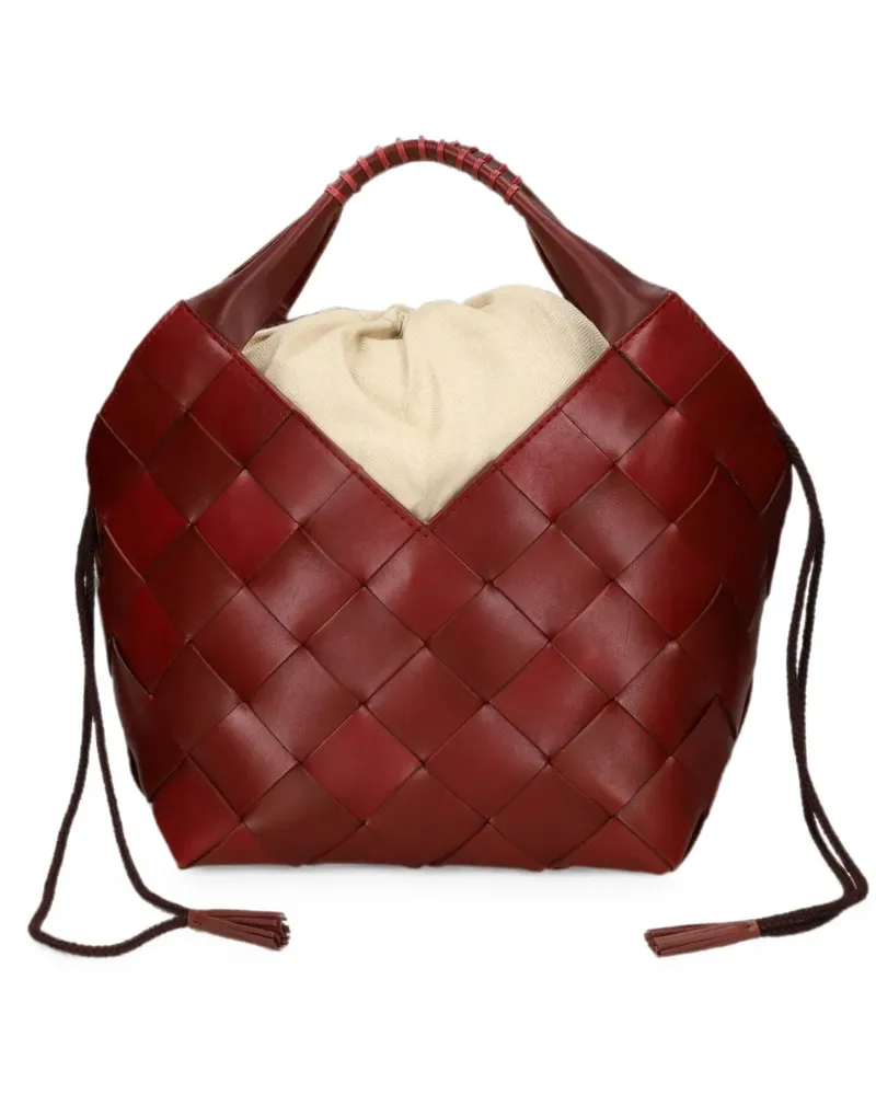 Dragon Diffusion Botteghe woven leather bucket bag - Rot Rot