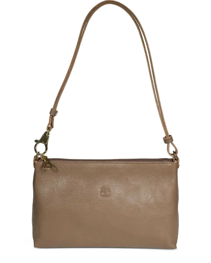 IL BISONTE Clutch mit Logo - Braun Braun