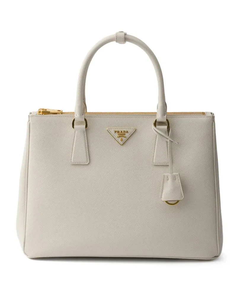Prada Galleria large Saffiano leather bag - Weiß Weiß