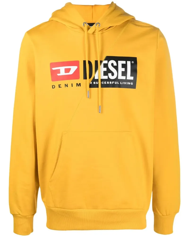 Diesel Hoodie mit Logo-Print - Gelb Gelb