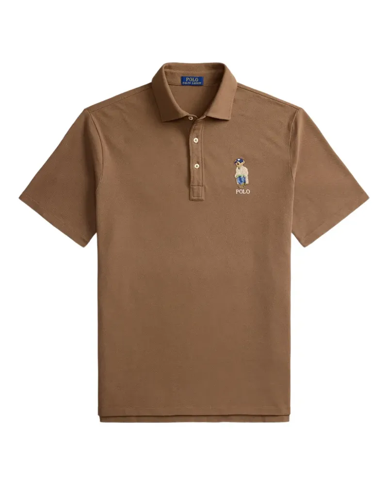 Ralph Lauren Poloshirt mit Teddy-Stickerei - Braun Braun