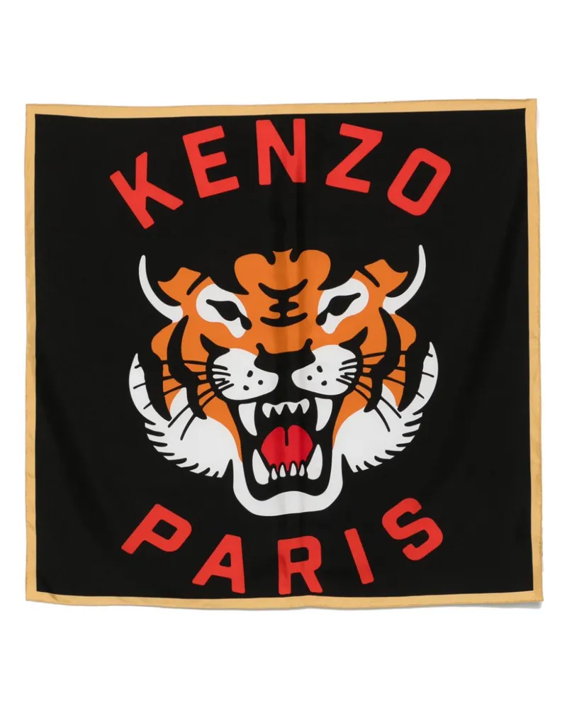 Kenzo Lucky Tiger Schal Schwarz