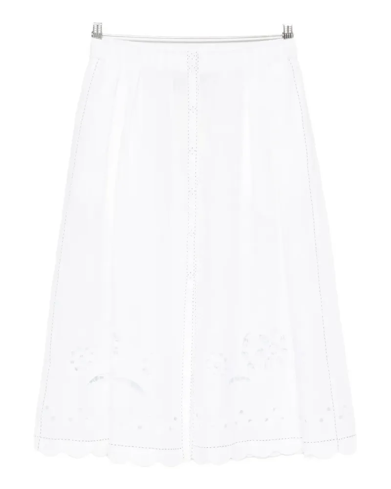 VITA KIN Balthazar broderie-anglaise midi skirt - Weiß Weiß