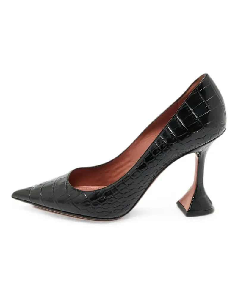 Amina Muaddi Ami croc-embossed pumps - Schwarz Schwarz