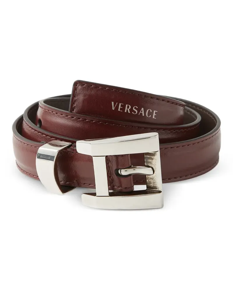 Versace Gürtel aus Leder 2cm - Braun Braun