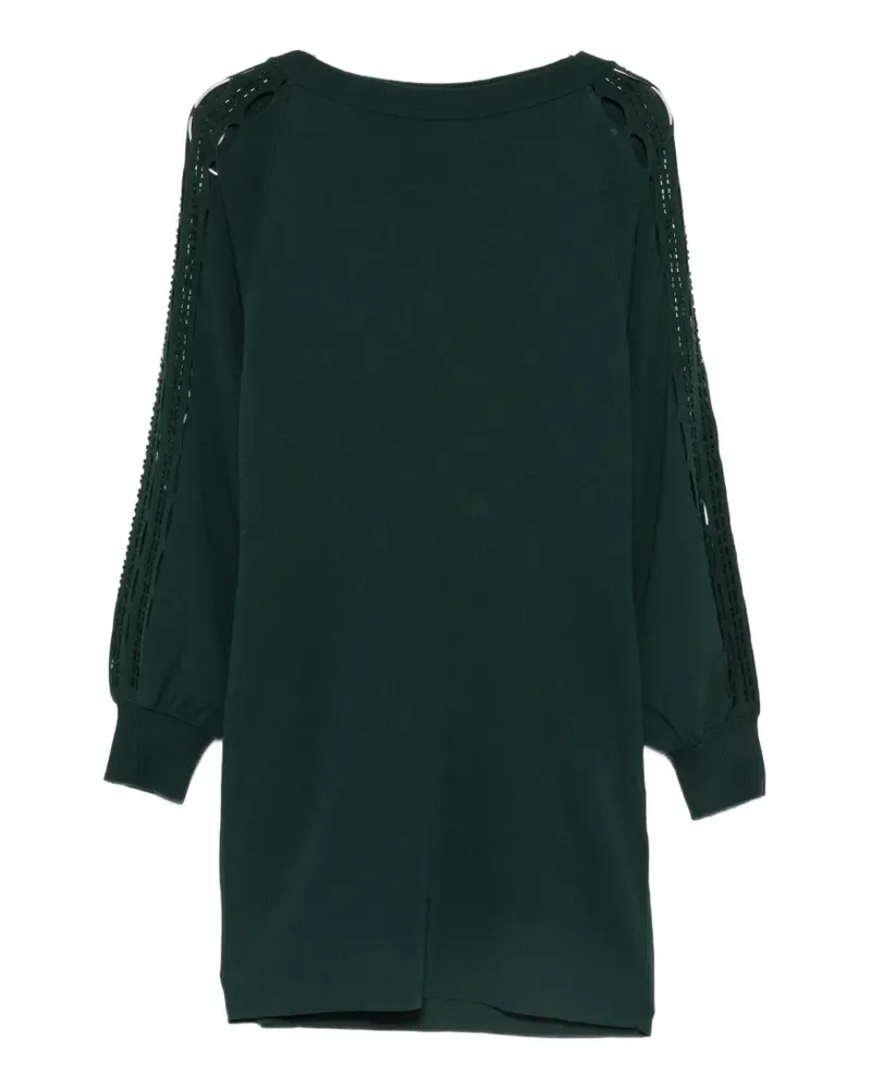 Liu Jo cut-out bead-embellished mini dress - Grün Grün