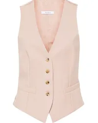 Max Mara Weste mit Logo-Jacquard Rosa