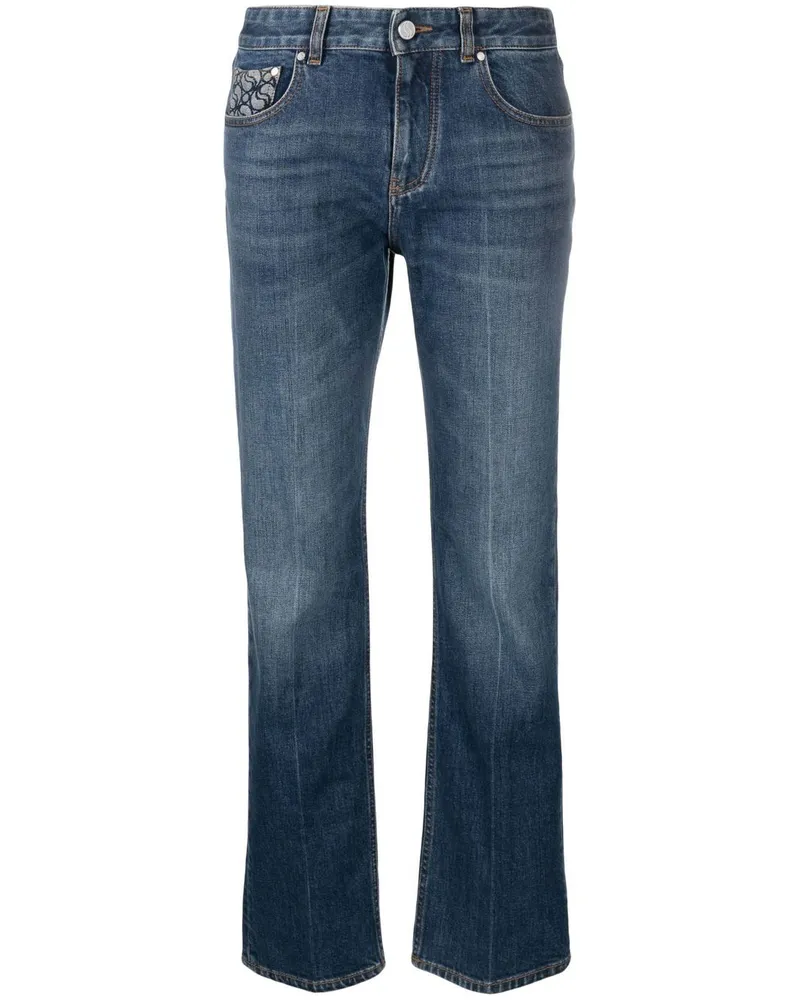Stella McCartney Jeans mit geradem Bein Blau