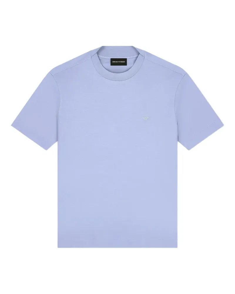 Emporio Armani T-Shirt mit Logo-Stickerei - Blau Blau