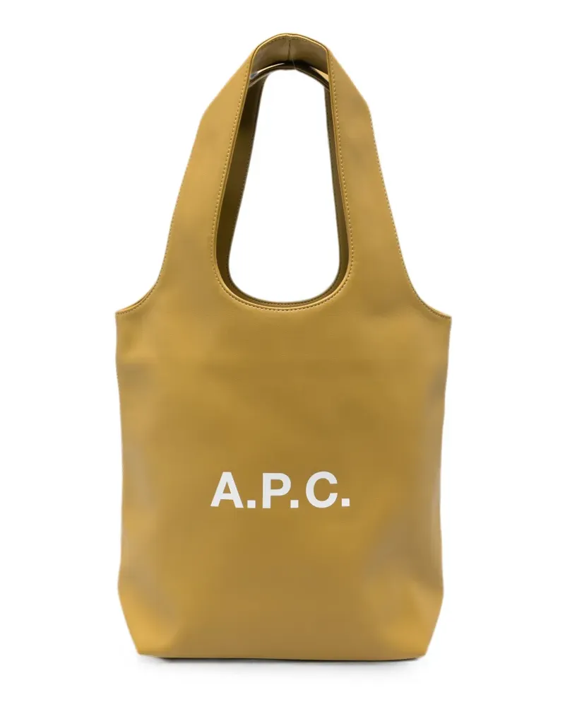 A.P.C. logo-print tote bag - Gelb Gelb