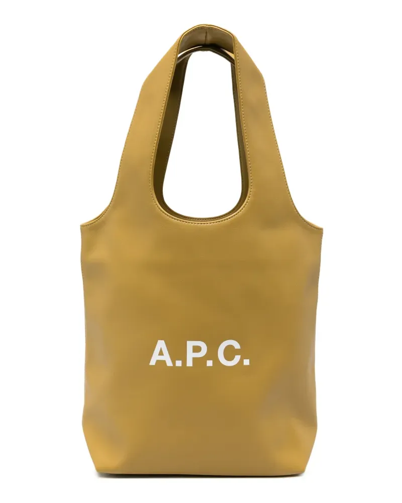 A.P.C. Shopper mit Logo-Print - Gelb Gelb