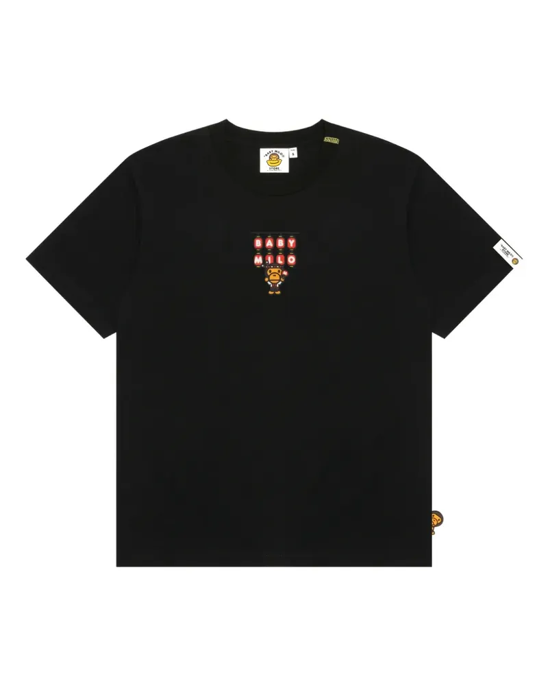 BAPE T-Shirt mit grafischem Print - Schwarz Schwarz