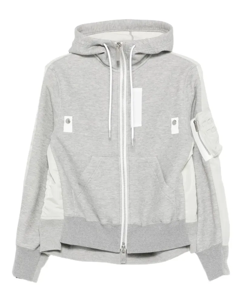 Sacai Kapuzenjacke mit Reißverschluss - Grau Grau