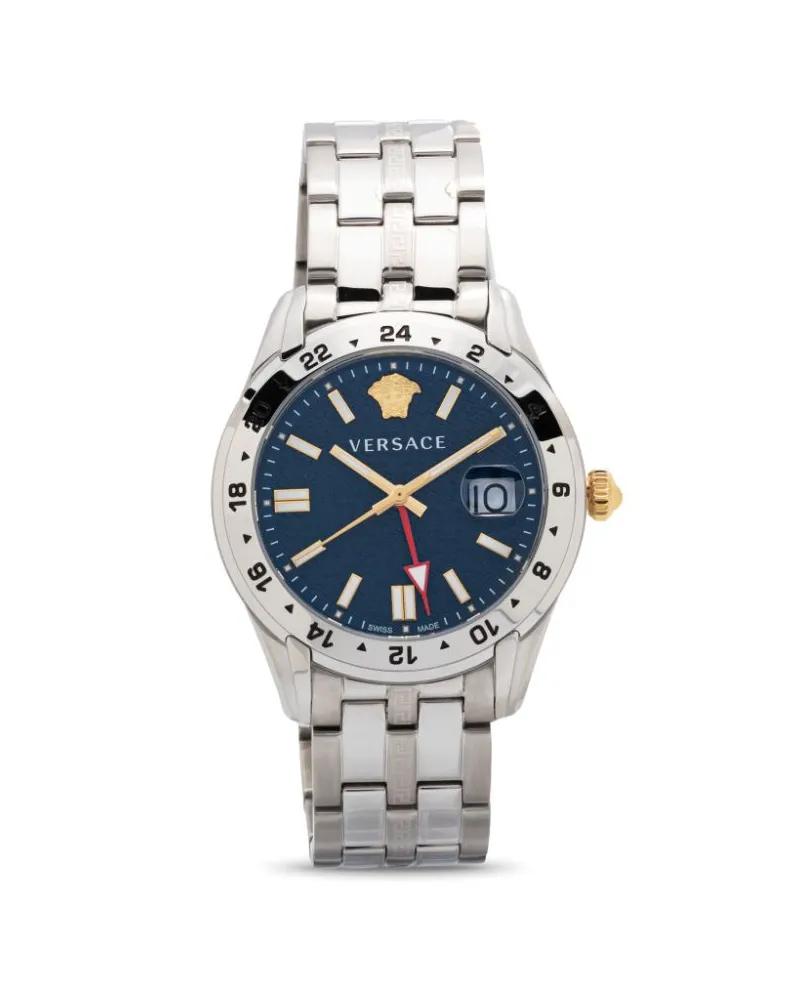 Versace Greca Time GMT 41mm - Blau Blau