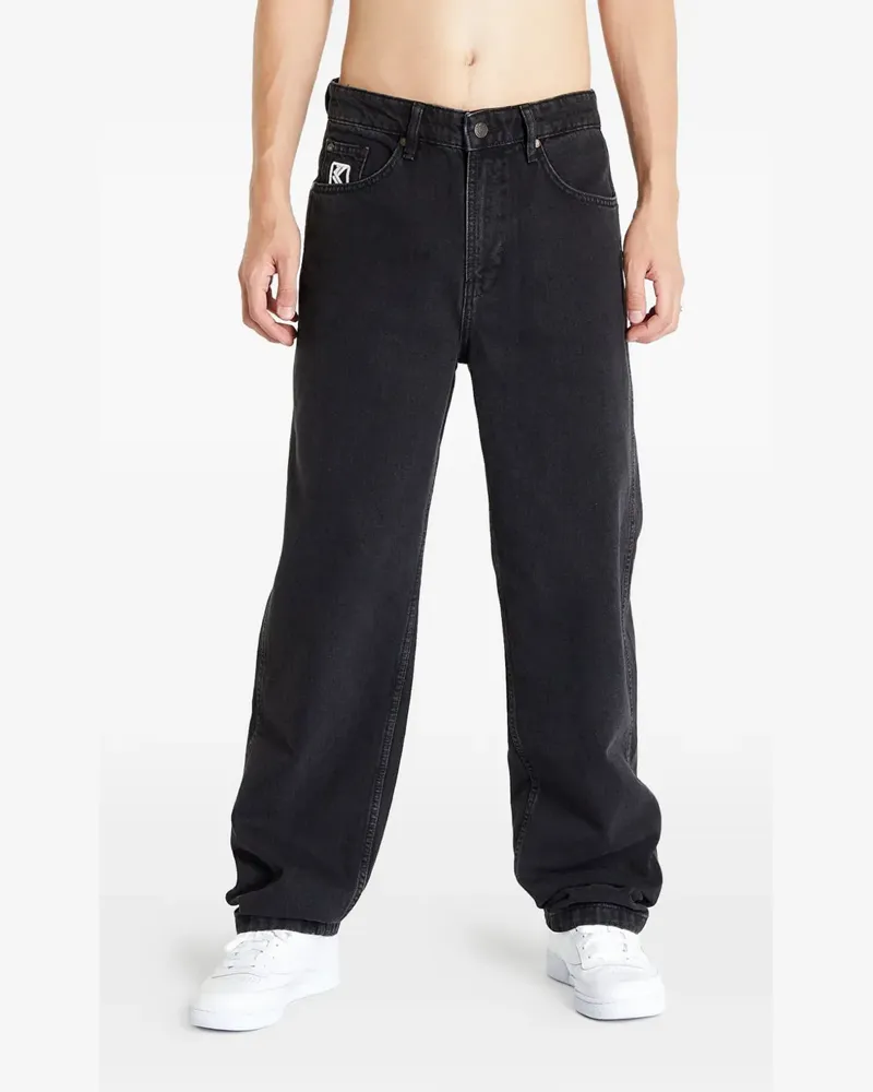 Karl Kani logo-embroidered jeans - Schwarz Schwarz