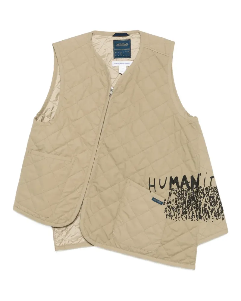 Comme des Garçons Asymmetrische Steppweste - Nude Nude