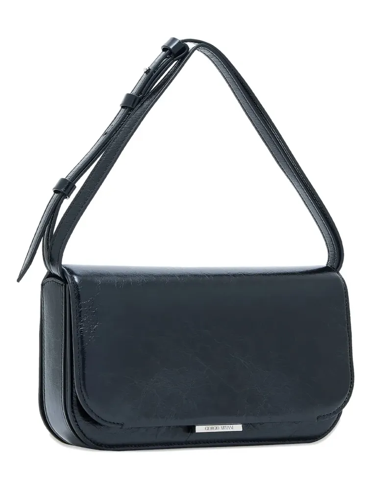 Giorgio Armani small x 10 Corso Como patent-leather shoulder bag - Schwarz Schwarz