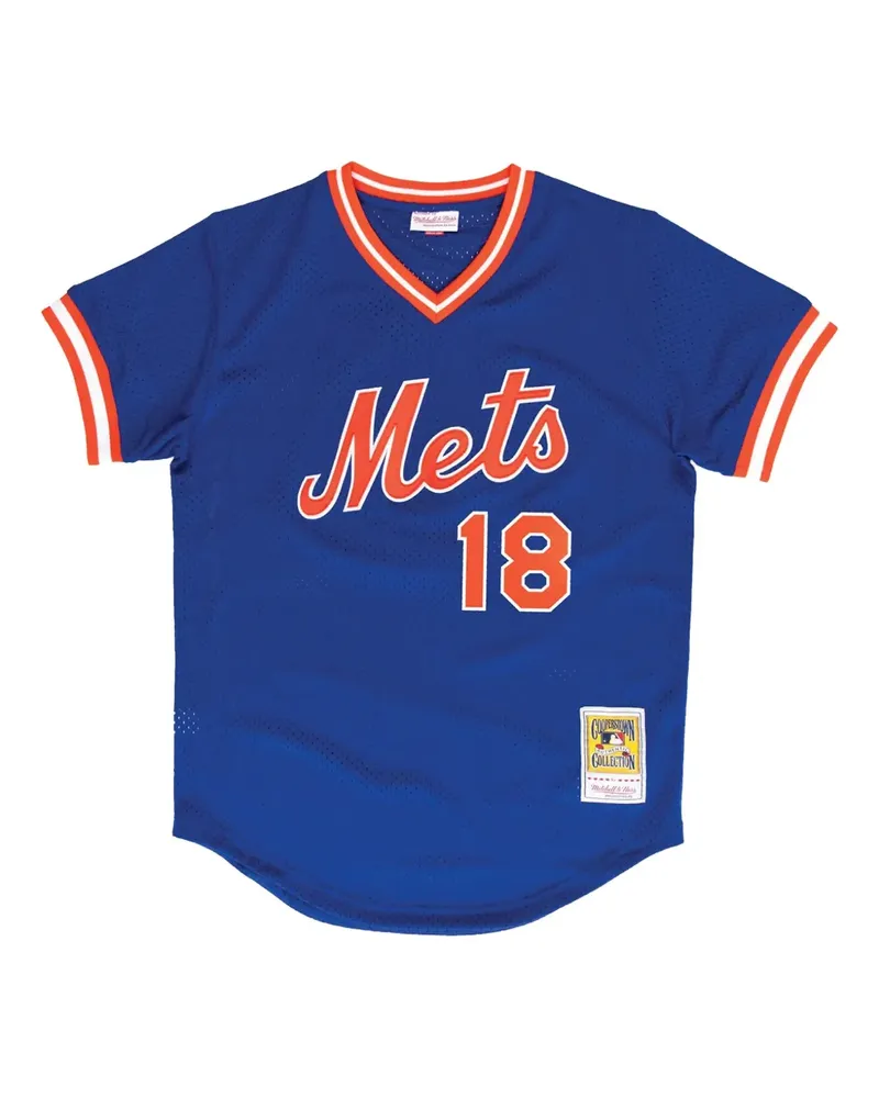 Mitchell & Ness NY Mets 1986 Darryl Erdbeerjersey - Blau Blau