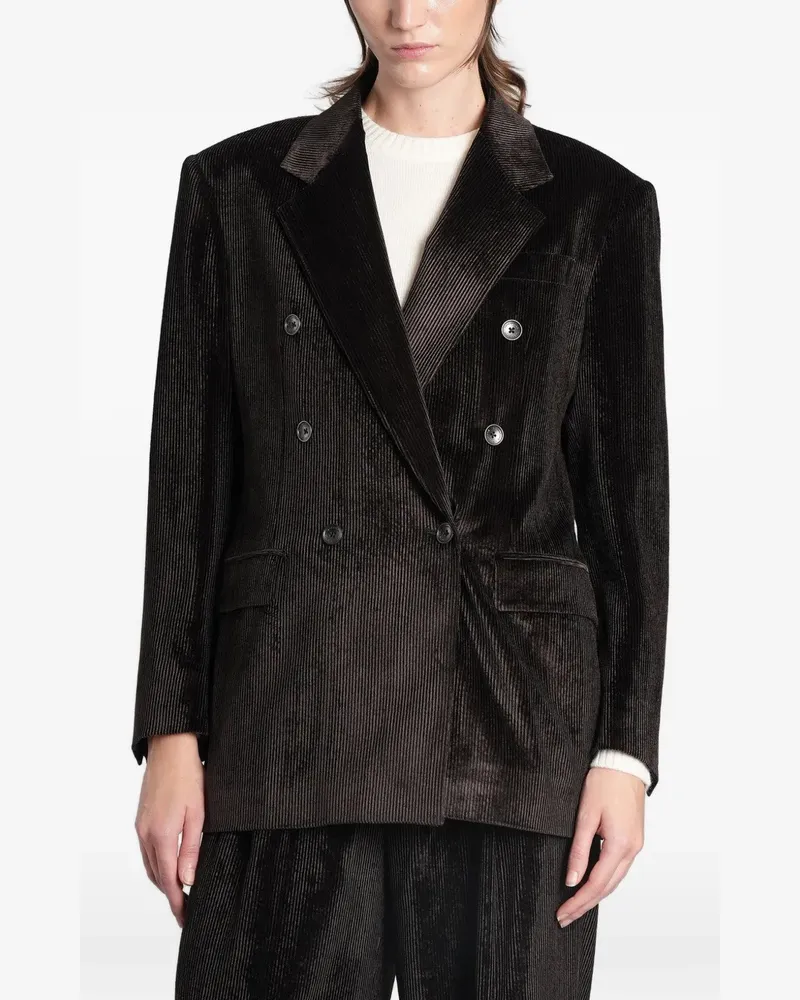 Tagliatore double-breasted corduroy blazer - Braun Braun