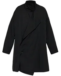 Yohji Yamamoto Gabardine-Mantel aus Wolle Schwarz