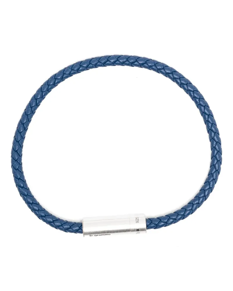Le Gramme 7g braided leather bracelet - Blau Blau