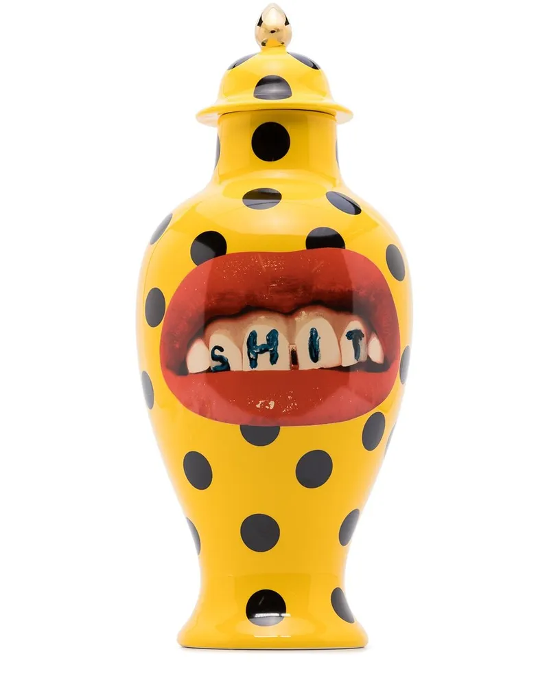 Seletti Toiletpaper Keramikvase - Gelb Gelb