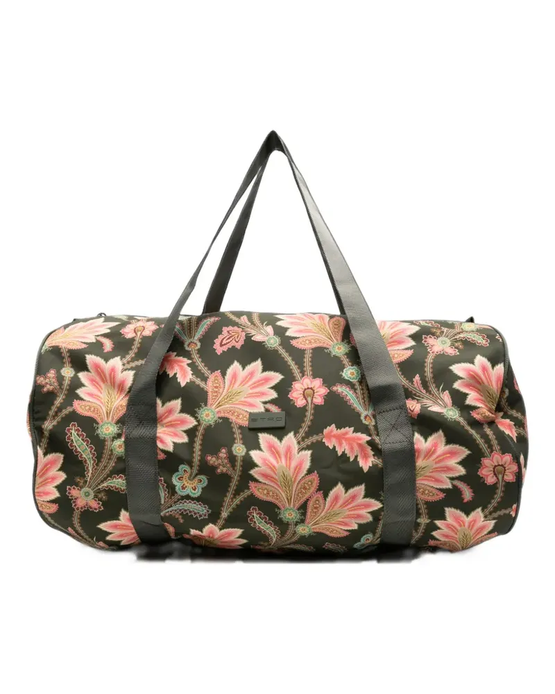 Etro Reisetasche mit Blumenprint - Grün Grün