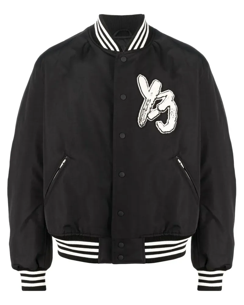 Y-3 Bomberjacke mit Logo-Patch - Schwarz Schwarz